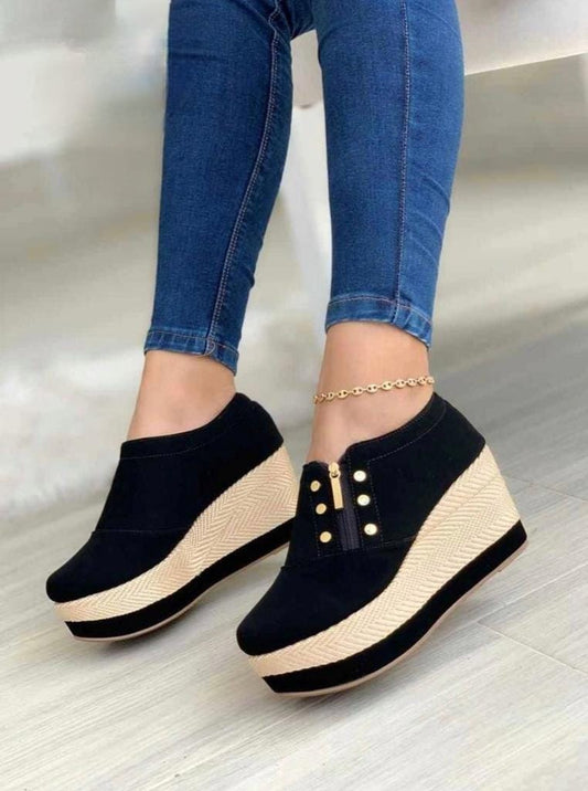 Tacones Suela Yute Casuales Dama Cómodos